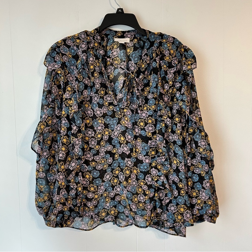 Size‎ 8 Topshop Floral Women's Top. Sheer. Lightweight. B-8